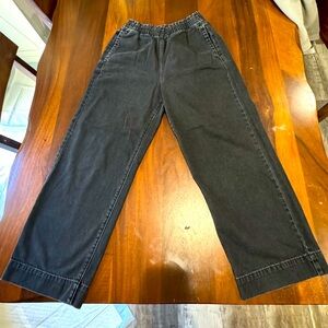 American Eagle, faded black, wide leg jeans